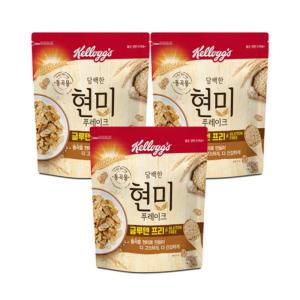 켈로그 담백한 현미후레이크 550g x 3개 통곡물 국내산 현미 시리얼