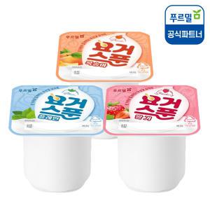 [푸르밀] 요거스푼 (딸기/복숭아/플레인) 80g x 24개입