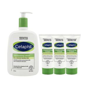 [Cetaphil] 세타필 모이스춰 라이징 로션 대용량 591ml+크림 50g 3개