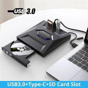 CD롬 플레이어 USB 30 C 외장 CD DVD RW VCD 드 SD 카드 리더기 버너 라이터 노트북 노트북용 슈퍼 4in 2