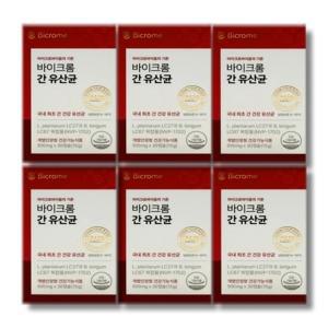 바이크롬 간 유산균 500mg x 30캡슐 6박스