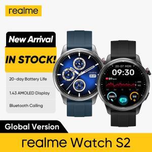 글로벌 버전 Realme Watch S2 스마트 워치, AMOLED 디스플레이, 배터리 수명 20 일, AI 엔진, IP68 방수 스