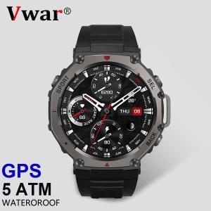 남성용 VWAR T-Rex 3 GPS 스마트 워치, 나침반 고도계, 기압 5ATM IP69K 방수 AMOLED 남성용 시계, 2025 신