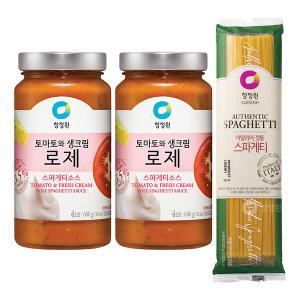 청정원 로제파스타소스, 600g, 2개 + 스파게티면, 500g, 1개