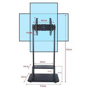 TV 거치대 브래킷 회의실 이젤형 스탠드 바퀴 이동식
