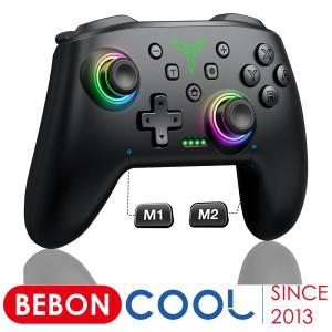 BEBONCOOL 닌텐도 스위치용 무선 블루투스 컨트롤러, PC용 OLED 라이트, 안드로이드, ios, 유선, 연결 프로