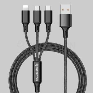 엔터콘 USB A to 3in1 충전케이블