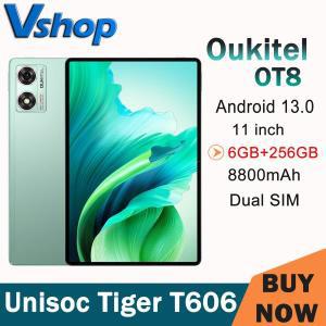 OUKITEL 견고한 태블릿 PC, OT8, 6GB + 256GB, 11 인치, 안드로이드 13, Unisoc Tiger T606, 듀얼 SIM 13MP