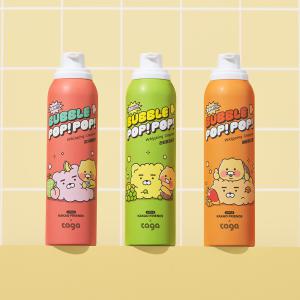 리틀춘식이 에디션 타가 비건 키즈 버블팝 휘핑 클렌저 200ml 3종세트 유아바스 거품 목욕놀이 버블클렌저