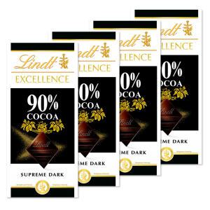 린트 초콜릿 엑설런스 다크 90% 100g X 4개