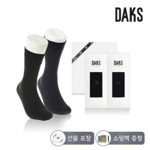 닥스양말 신사 면스판 장목 무지 2족세트 DK24330