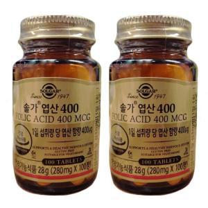 솔가 엽산 400 280mg 100정 2개 CZ