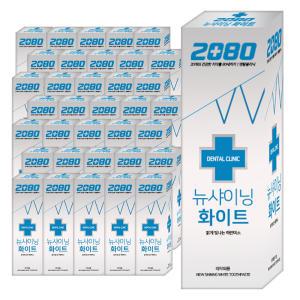 2080 덴탈클리닉 뉴샤이닝 화이트 베이직 치약 125g 36개