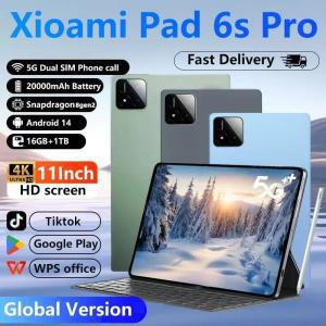 듀얼 SIM 와이파이 GPS 태블릿 PC Mi Pad 6S Pro 스냅드래곤 8 세대 2 HD 4K 안드로이드 14 16GB + 1T 1000