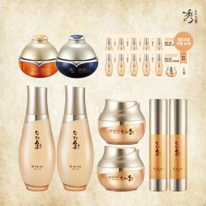 수려한 발효 효윤(스킨+크림+앰플)X2+장벽크림+꿀광크림+(스킨1ml+크림1ml)X10