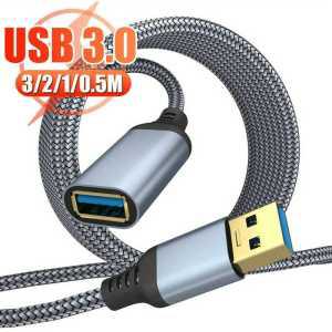 카메라 캠코더용품 플래시 드라이브 프린터 헤드셋용 편조 잭 케이블 USB .0 익스텐션 3 m 2 1/0.5 연장