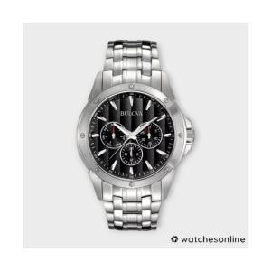 Bulova Men 클래식 Calendar 쿼츠 실버 스테인레스 스틸 시계 [세금포함] [정품] 43 MM 96C107 패션시계 손