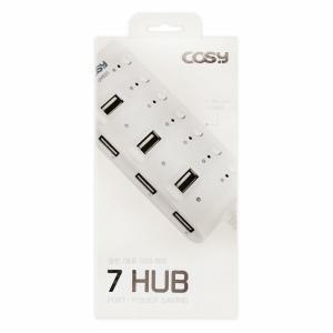 COSY 멀티허브 usb허브 절전 7포트 USB 허브 (화이트)