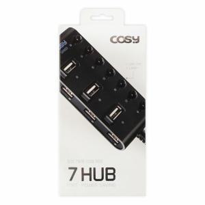 COSY 멀티허브 usb허브 절전 7포트 USB 허브 (블랙)