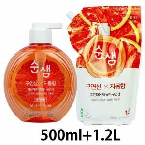 [기타]애경 순샘 리필 구연산 x 자몽향 500ml + 1.2L