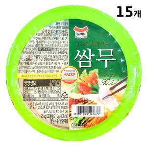 일미 무쌈 흰색 350g X15소용량 안전한먹거리 맛난반찬 간편하게 새콤달콤 간단한 고기집 밑반찬 캠핑음식