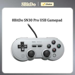 8BitDo SN30 프로 B 게임패드 조이스틱 유선 컨트롤러, 닌텐도 스위치 윈도우 라즈베리 파이용 케이블 포함