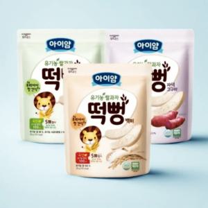 아이얌 유기농쌀과자 혼합 떡뻥세트 자색고구마2개 시금치2개 백미2개 사과2개