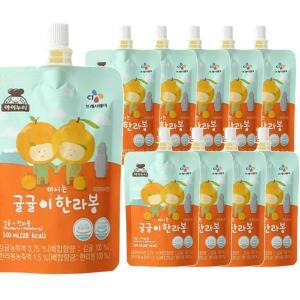 CJ 아이누리 마시는 귤귤이 한라봉 어린이 간식 유아쥬스 100ml 10개