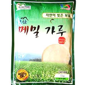 메밀가루 1kg / 분말 국내산 100% 매밀가루 국산 녹미 추천 메밀농원