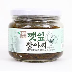 유기농재료로 만든 깻잎장아찌 400g