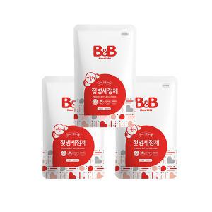 n비앤비 젖병세정제 거품형 리필형 400ml x3개