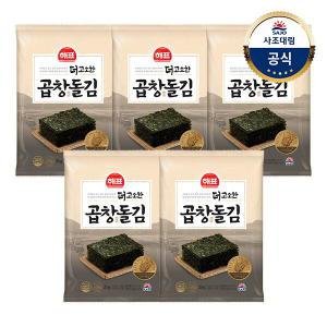 해표 더고소한 곱창돌김 25g(전장김) x5개