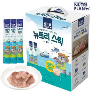 동원 뉴트리플랜 뉴트리스틱 14g x 100개 고양이 츄르 대용량 참치