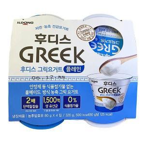 [일동] 후디스 그릭요거트 플레인 80g X 4개입