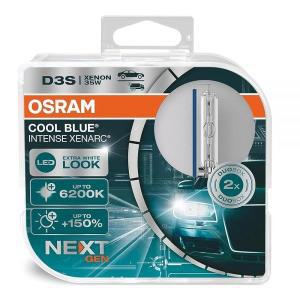 오스람 OSRAM XENARC 쿨 블루 인텐스 D3S 150% 더 높은 밝기 최대 6200K 제논 헤드라이트 램프 LED 룩 듀오