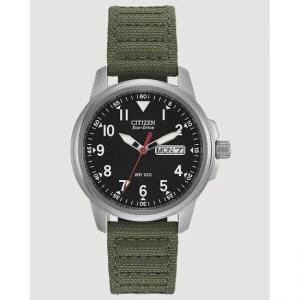 시티즌 Citizen [세금포함] [정품] ECO-DRIVE CHANDLER FIELD 블랙 다이얼 DATE 그린 BAND 시계 BM8180-03E