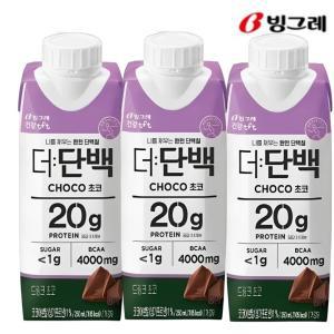 빙그레 더단백 드링크 초코 250ml (3입) 프로틴 단백질 음료