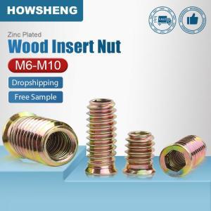 번데기너트 HOWSHENG 아연 육각 목재 인서트 너트 커넥터 M6 M8 M10 5-40개