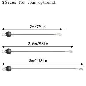 노르딕컬 체육관 케이블 와이어 로프 헤비 듀티 스틸 교체 부품 가정 피트니스 도르래 액세서리 직경 5mm 2