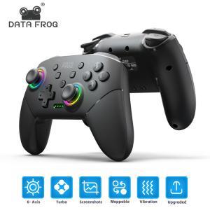 DATA FROG 스위치 프로 컨트롤러, 및 라이트, 무선 원격 게임패드, 조이스틱 PC, OLED