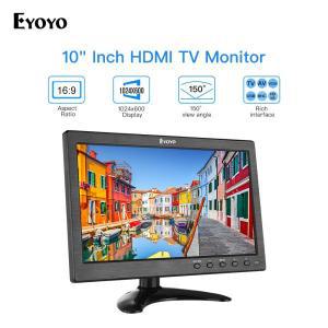 Eyoyo-10 인치 소형 TV HDMI 모니터 1024x600 LCD 화면 VGA AV USB  제어 디스플레이 DVD PC CCTV  시스템