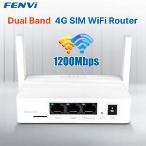 Fenvi 와이파이 4G LTE 라우터 SIM 카드 무선 5dBi 안테나 WAN 포트 유럽용 32 개 장치 1200Mbps 2.4GHz