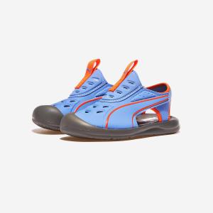 PUMA 푸마 키즈 주니어 슬리퍼 샌들 아쿠아캣 NU PS Blue Orange