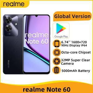 Realme Note 글로벌 버전 스마트폰, 60 옥타코어, 6.74 인치, 90Hz 디스플레이, 32MP 슈퍼 클리어 카메라,