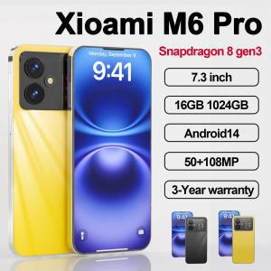 오리지널 M6 프로 스마트폰, 7.3 인치, 16G + 1TB, 글로벌 버전, xioami Snapdragon 8 gen3, 안드로이드 14