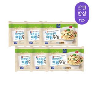 [소비기한 임박] 면사랑 냉동용기 까르보나라크림우동, 360g, 6개