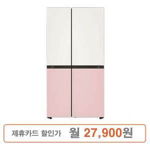 LG 매직스페이스 오브제컬렉션 냉장고 832L 베이지 핑크