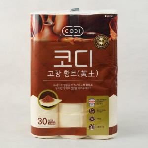 코디 고창 황토 롤티슈 화장지 30mx30롤(1+1)행사