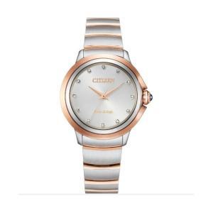 시티즌 Citizen [세금포함] [정품] Eco-Drive Ceci 여성 Two-Tone 다이아몬드 Accent 시계 32MM EM0956-54A