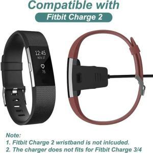 Fitbit Charge 2 스마트워치 시계줄용 교체형 USB 충전기, 케이블, 손목 밴드 독 어댑터